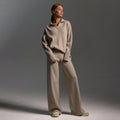 Teagan | Women’s Collared Sweater and Wide Leg Pants Set