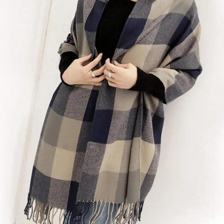 Gabriella | Women’s Multi Check Tassel Scarf