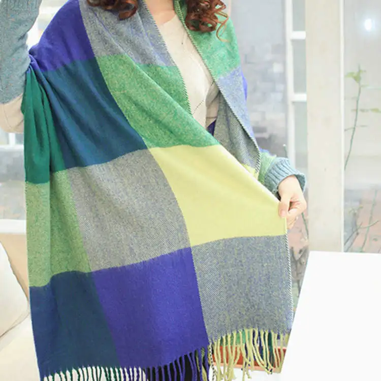 Gabriella | Women’s Multi Check Tassel Scarf
