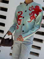 Wren | Women's Octopus Graphic Print Button Cardigan