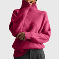 Sienna | Women's Diagonal Seam Roll Neck Sweater for Cosy Winter Wear