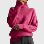 Sienna | Women's Diagonal Seam Roll Neck Sweater for Cosy Winter Wear