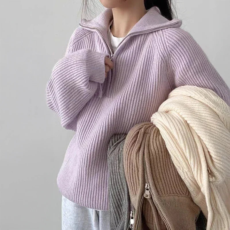 Ottilie | Women's Polo Quarter Zip Sweater