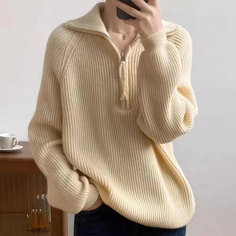 Ottilie | Women's Polo Quarter Zip Sweater
