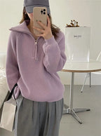 Ottilie | Women's Polo Quarter Zip Sweater