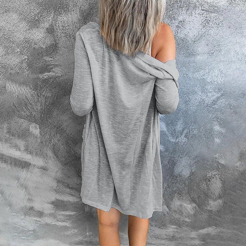 Wilhelmina | Women's Longline Button-Front Cardigan in Soft Lightweight Knit
