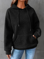 Persephone | Women's Textured Waffle Knit Pullover Hoodie