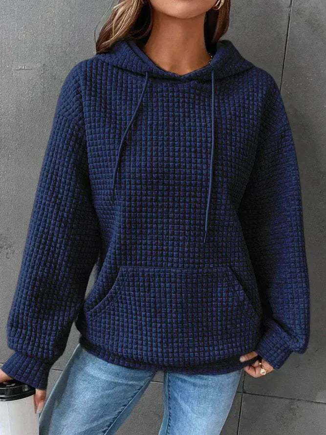 Persephone | Women's Textured Waffle Knit Pullover Hoodie