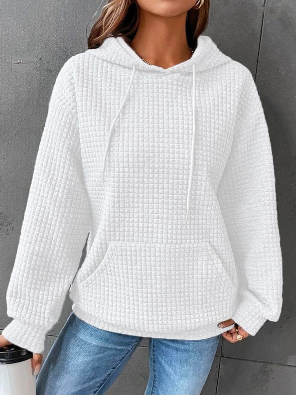Persephone | Women's Textured Waffle Knit Pullover Hoodie