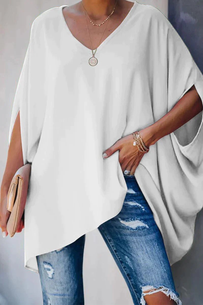 Wilhelmina | An Oversized V-Neck Tunic Top, Made for Women