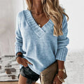 Genevra | Women's V-Neck Sweater in an Oversized Fit
