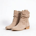 Marigold | Women's Western-Style Slouch Ankle Boots in Suede