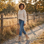 Marigold | Women's Western-Style Slouch Ankle Boots in Suede