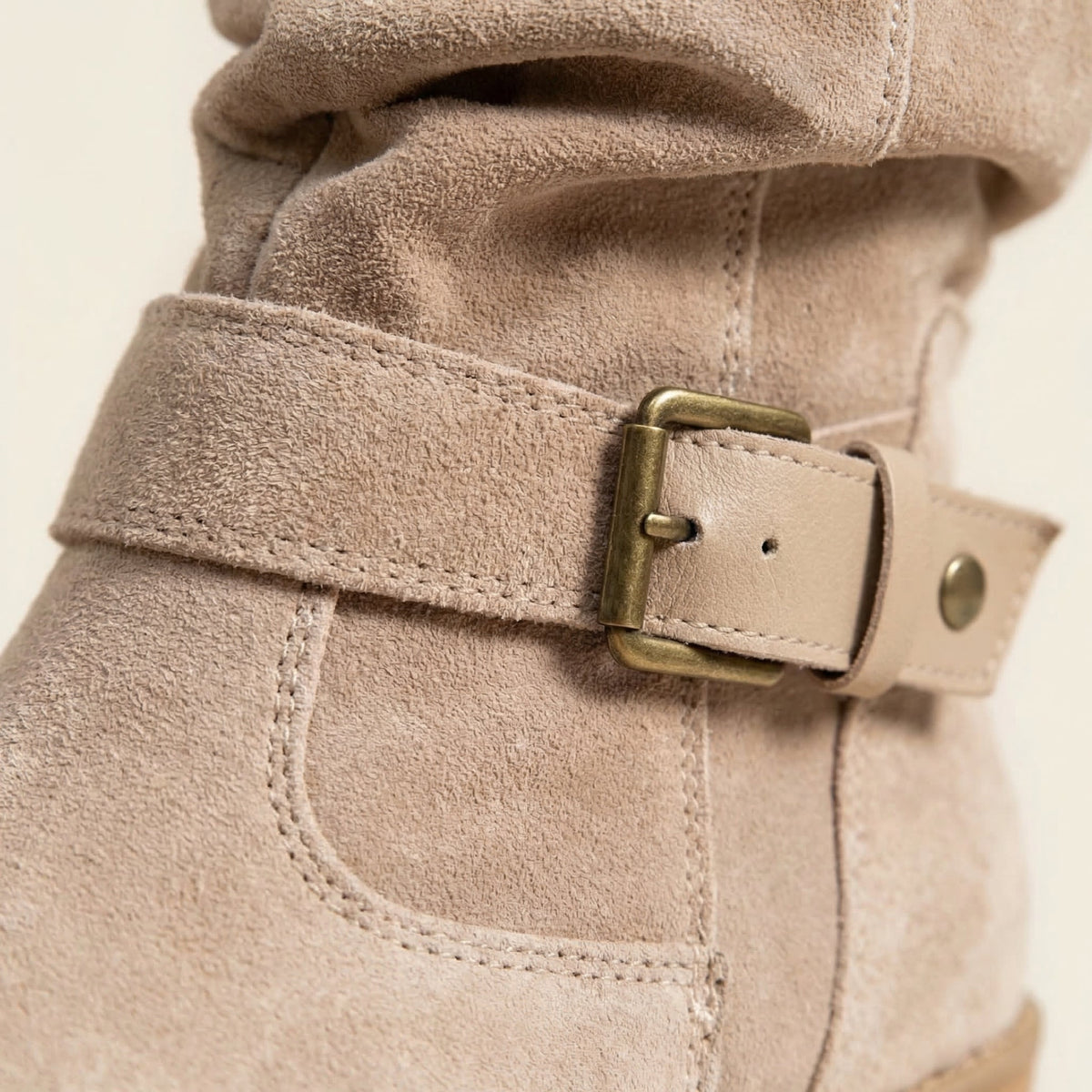 Marigold | Women's Western-Style Slouch Ankle Boots in Suede