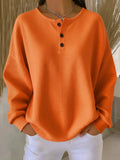 Zara | Women's Oversized Waffle Knit Button Placket Sweater