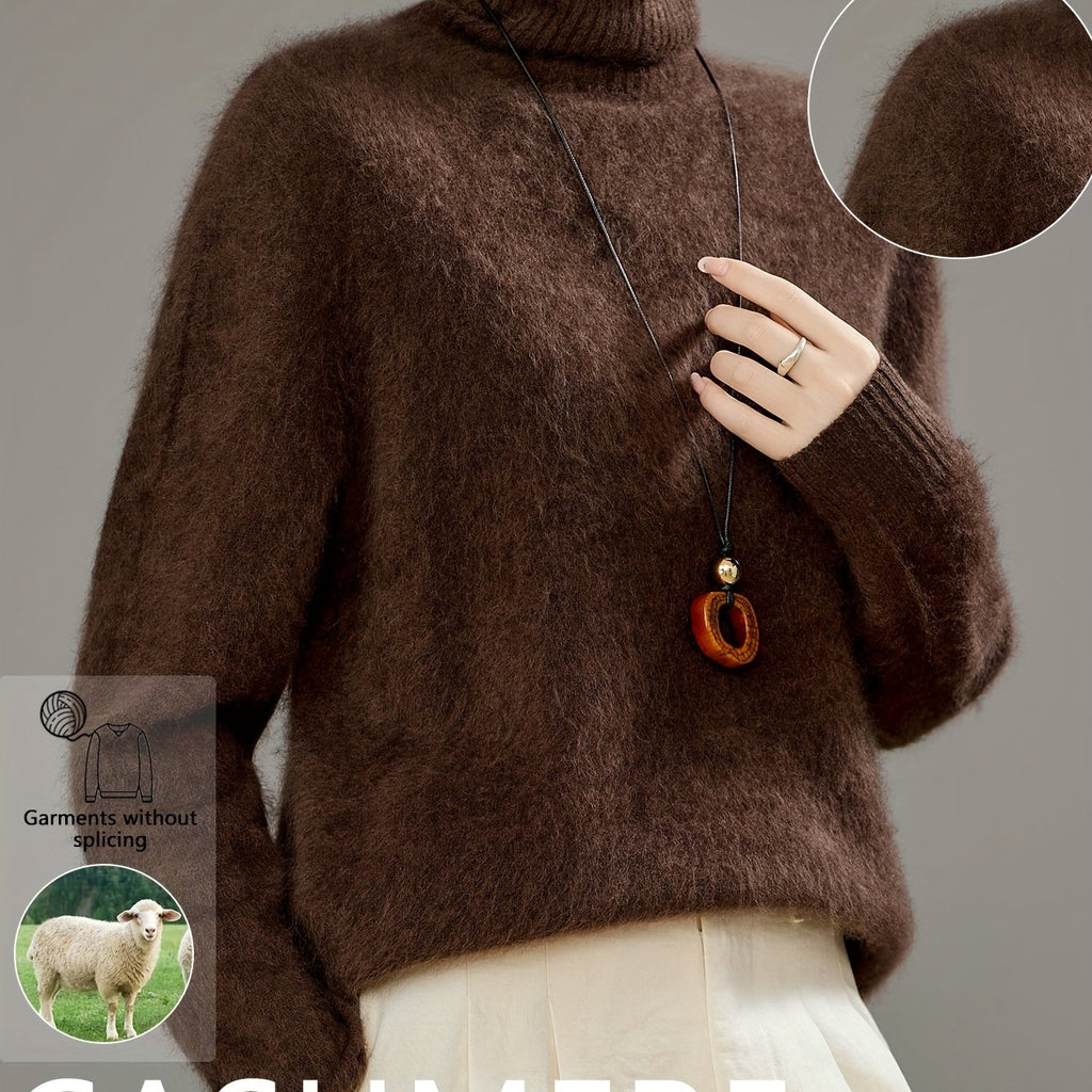 Odessa | Women's Pure Cashmere Wool Turtleneck Sweater