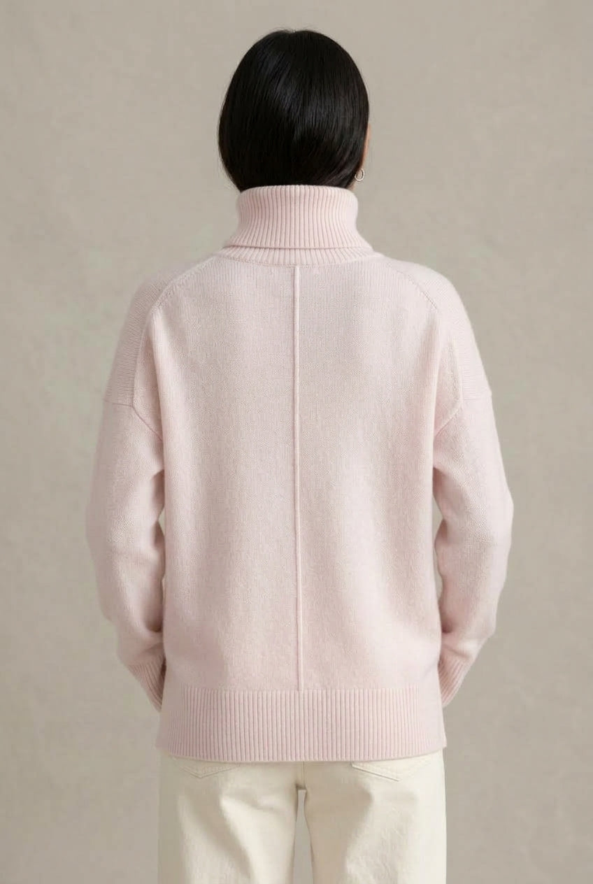 Wren | Women's Oversized Turtleneck Sweater with Ribbed Trim