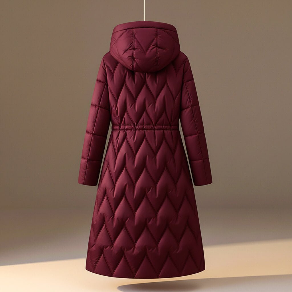 Marguerite | Women's Quilted Hooded Coat with Drawstring Waist