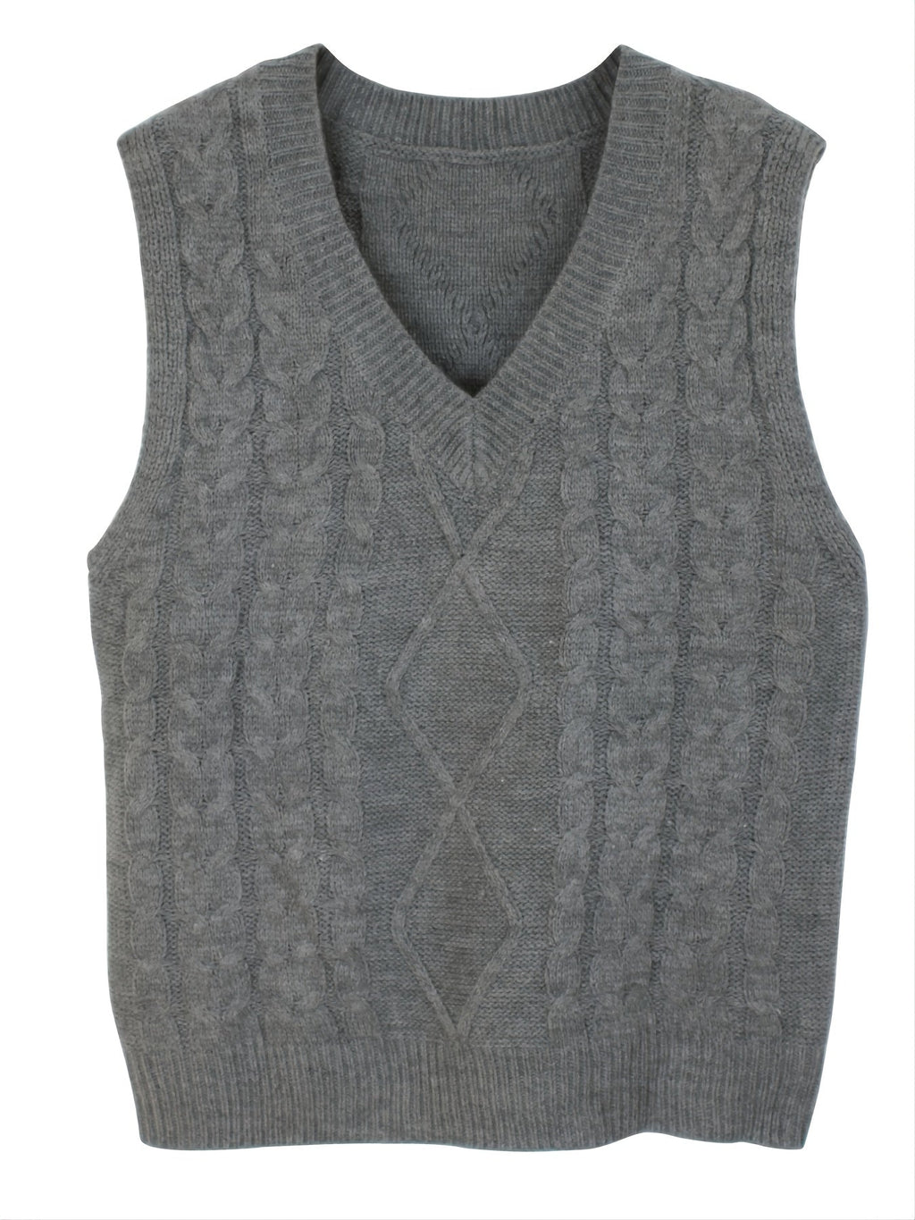 Delaney | Women's Cable Knit V-Neck Sweater Vest