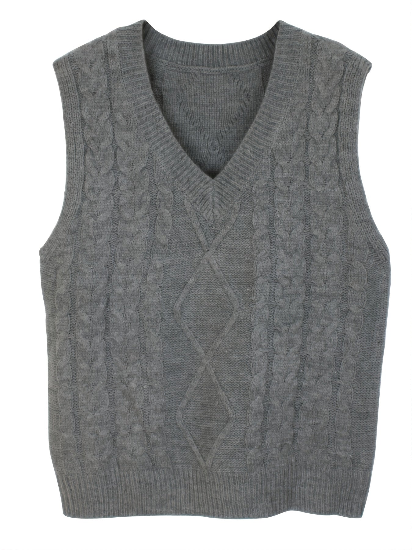 Delaney | Women's Cable Knit V-Neck Sweater Vest