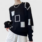 Beaumont | Women's Monochrome Patchwork Openwork Sweater