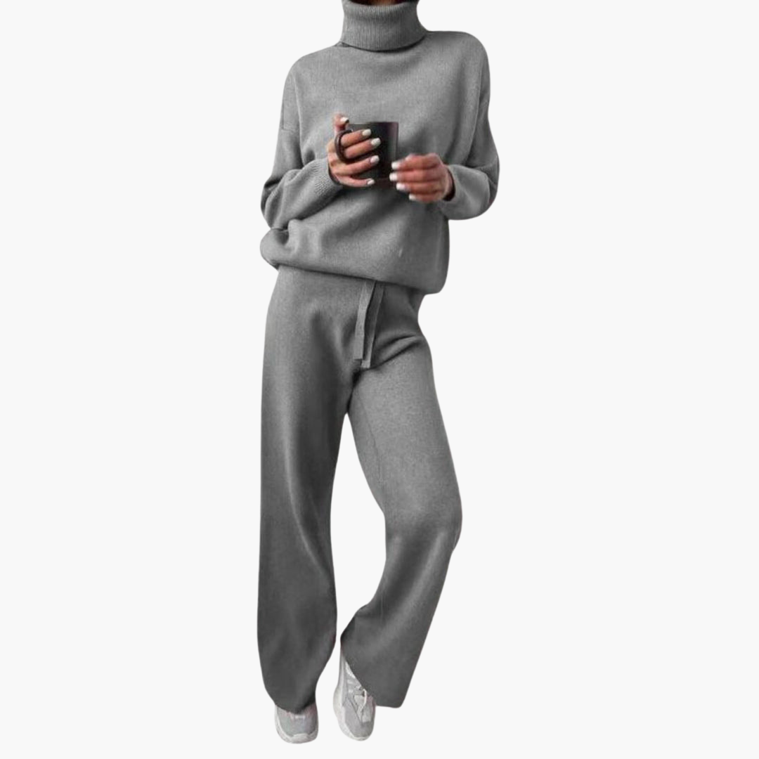 Sabrina | Women's Turtleneck Sweater Loungewear Set with Drawstring Pants