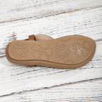 Boho Rhinestone Beaded Toe Ring Flat Sandal