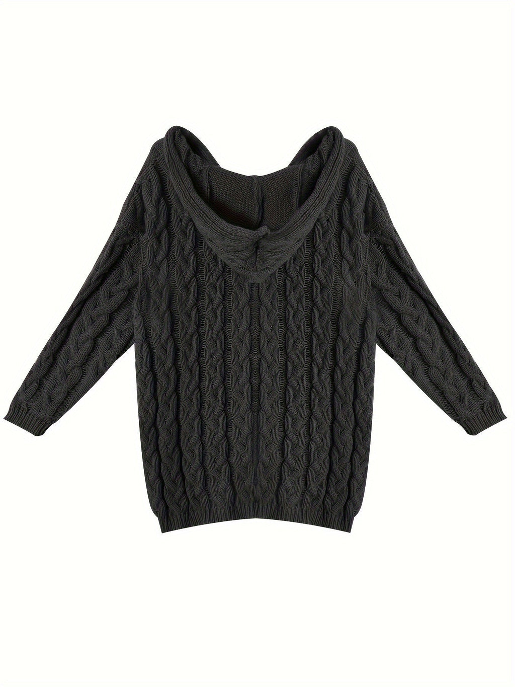 Rosalind | Women's Chunky Cable Knit V-Neck Sweater in Angola Mountain Wool