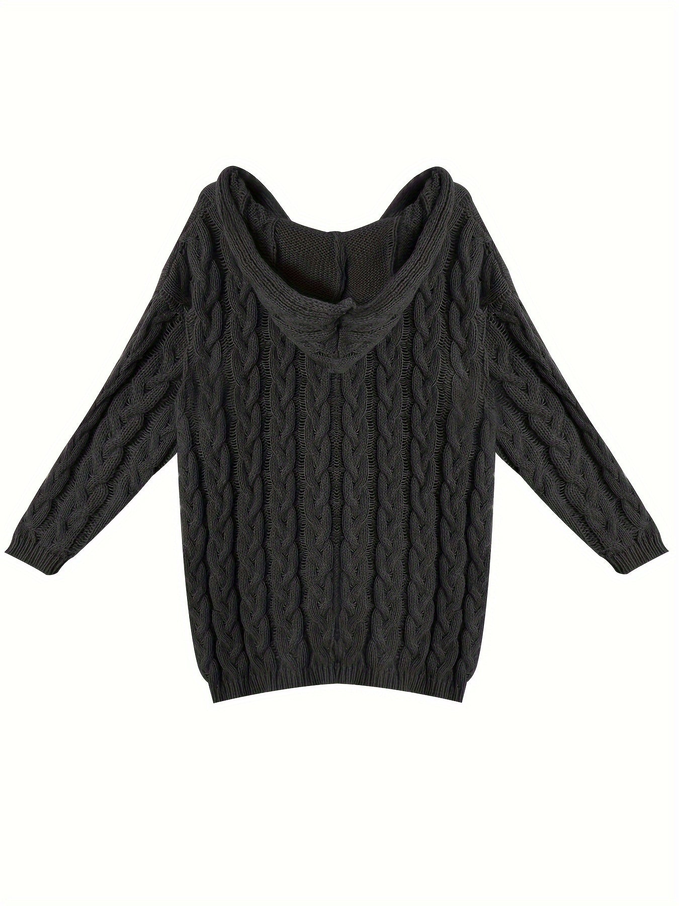 Rosalind | Women's Chunky Cable Knit V-Neck Sweater in Angola Mountain Wool