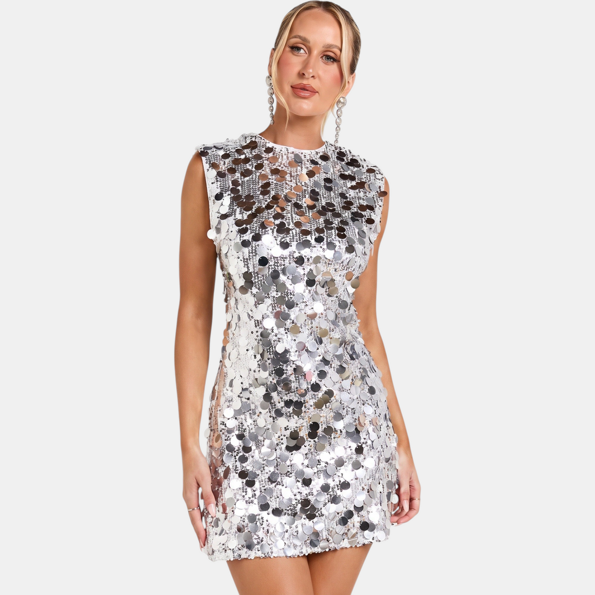 Adalyn | Women's Sleeveless Sequin A-Line Mini Homecoming Dress
