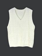 Delaney | Women's Cable Knit V-Neck Sweater Vest