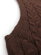 Delaney | Women's Cable Knit V-Neck Sweater Vest