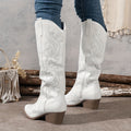 Consuelo | Women's Knee-High Cowboy Boots with Block Heel