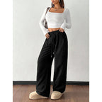 Marisette | Women's Wide-Leg Corduroy Trousers with Drawstring