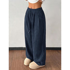 Marisette | Women's Wide-Leg Corduroy Trousers with Drawstring