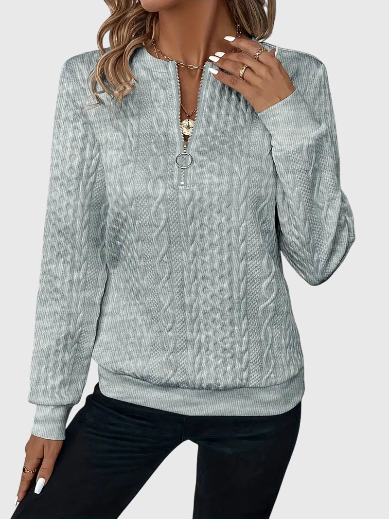 Harlow | Women's Cable Knit Quarter-Zip Sweater