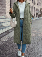 Seraphina | Women’s Quilted Hooded Long Coat