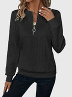 Harlow | Women's Cable Knit Quarter-Zip Sweater