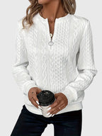 Harlow | Women's Cable Knit Quarter-Zip Sweater