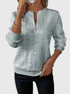 Harlow | Women's Cable Knit Quarter-Zip Sweater