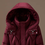 Marguerite | Women's Quilted Hooded Coat with Drawstring Waist