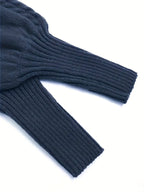Henriette | Women's Puff Sleeve Cable Knit Mock Neck Sweater