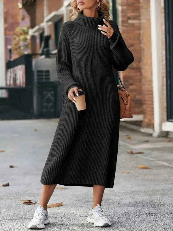 Stella | Women’s Turtleneck Midi Sweater Dress