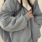Dolores | Women's Oversized Fleece-Lined Zip-Up Bomber Jacket