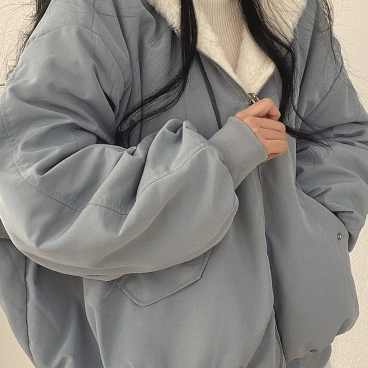 Dolores | Women's Oversized Fleece-Lined Zip-Up Bomber Jacket