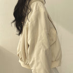 Dolores | Women's Oversized Fleece-Lined Zip-Up Bomber Jacket