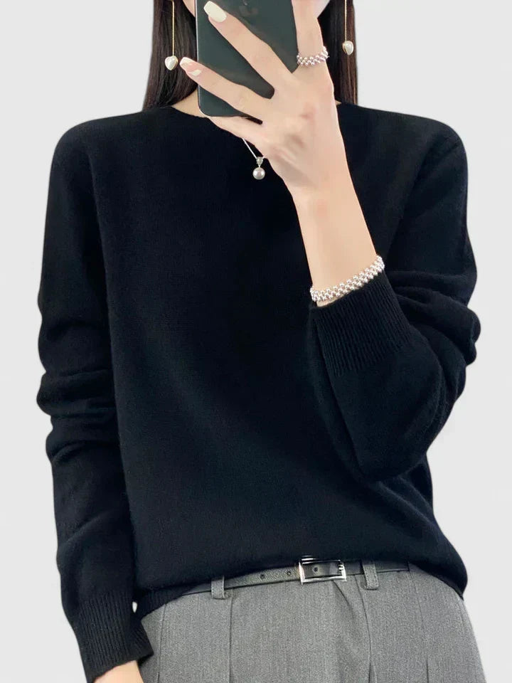 Rizali | Women's Wool Blend Round Neck Pullover