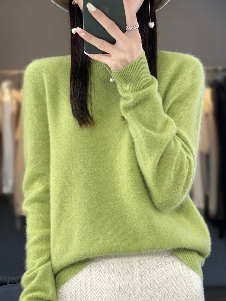 Rizali | Women's Wool Blend Round Neck Pullover