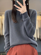 Rizali | Women's Wool Blend Round Neck Pullover
