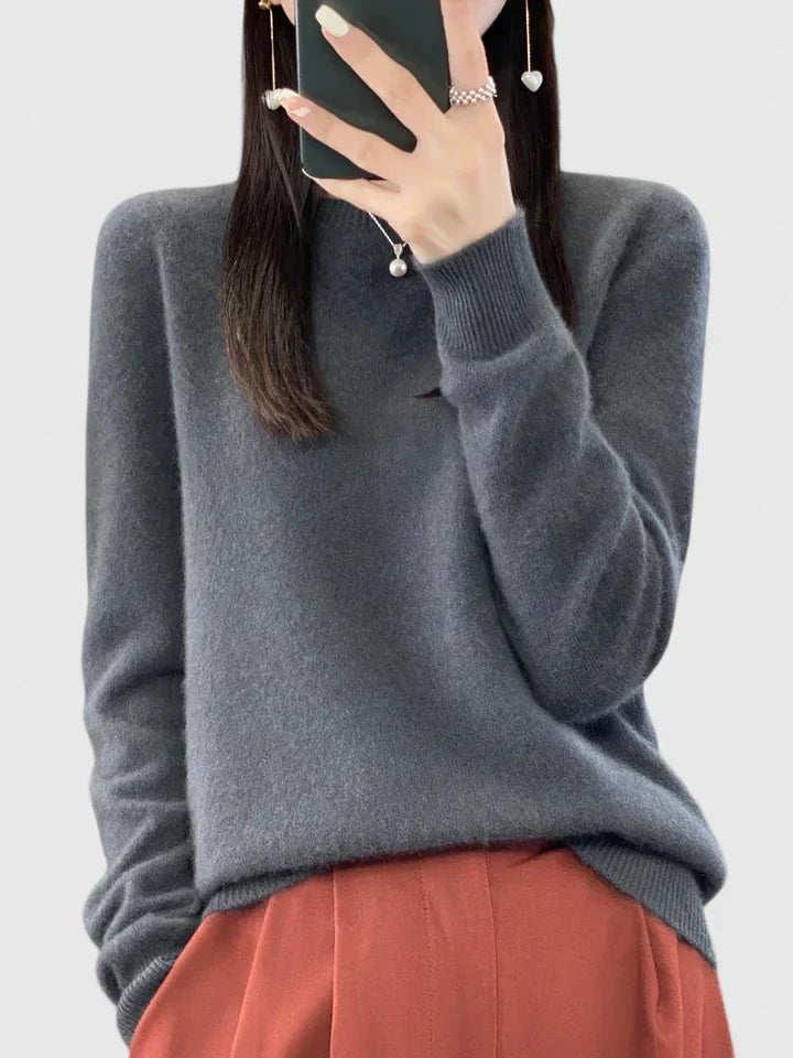 Rizali | Women's Wool Blend Round Neck Pullover